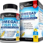 Triple Strength Omega 3 Fish Oil Supplement - 2250mg EPA DHA Omega 3 Fatty Acids from Fresh Wild Caught Fish, Burpless Lemon Flavor Formula Supports Eye Health and More, Gluten Free, 90 Softgels