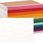 LABUK 40pcs Journals Bulk, A5 Kraft Lined Journaling Notebooks Bulk, Rainbow Composition Notebook, 12 Colors 60 Pages for Writing, School, Kids Gift