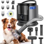 PET'S DREAM Dog Grooming Vacuum Kit, 3.5L Dust Cup, Low Noise, 4 Suction Modes, HEPA Filter, Black, For Dogs