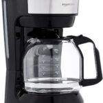 Amazon Basics Coffee Makers, 12-Cup Coffee Machines with Reusable Filter, Coffee Pots, Black & Stainless Steel
