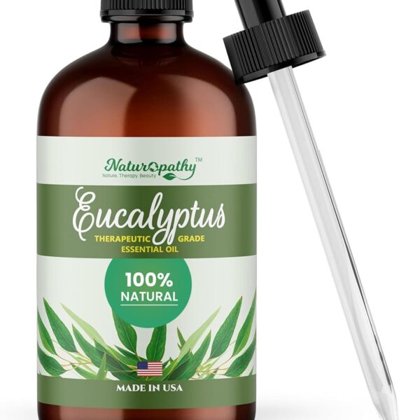 Naturopathy Eucalyptus Essential Oil, Therapeutic Grade, Premium Quality Perfect for Aromatherapy (4 fl oz)