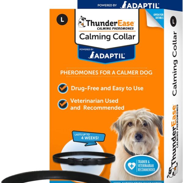 ThunderEase Calming Anti Anxiety Pheromone Collar for Dogs (Large)