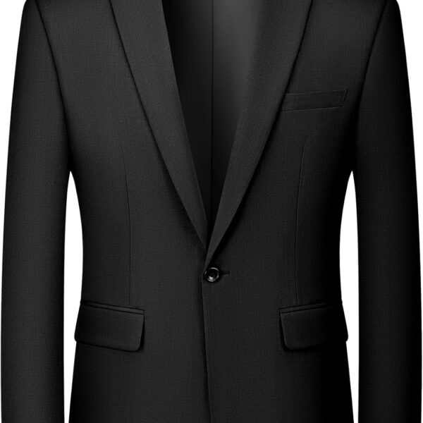 MAGE MALE Men's One Button Suit Jacket Elegant Solid Color Blazers Slim Fit Lightweight Sport Coats Blazer