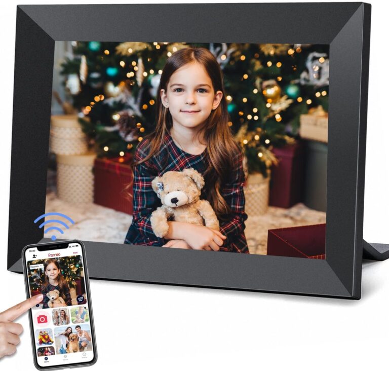 Frameo 10.1 Inch WiFi Digital Picture Frame with 32GB Storage,1280 * 800P IPS HD Touch Screen,Send Photos/Videos from Your Phone Anywhere, Photo Gifts for Parents and Grandparents