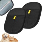 2 Pcs Reusable Pet Hair Remover Gloves, 2025 Cat Dog Grooming Gloves Pet Remover Electrostatic, Hands on for Dogs Cats & Horses with Long and Short