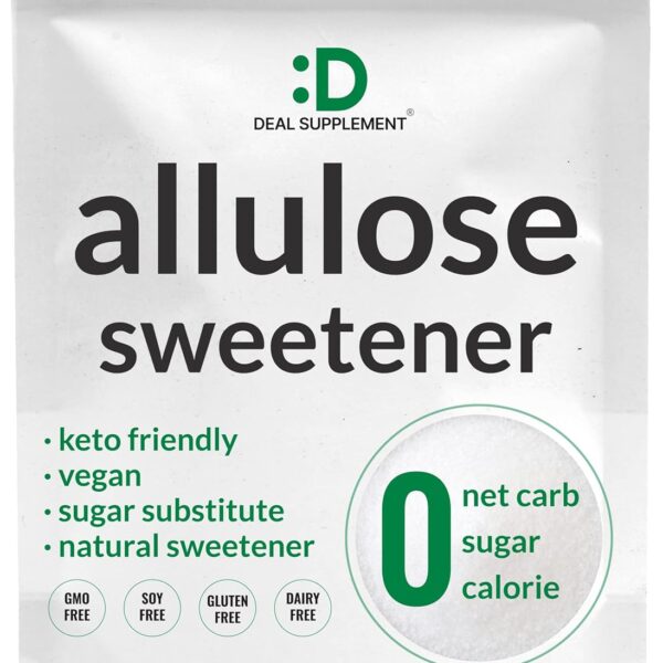 Allulose Sweetener 2 Pounds Natural Sugar Subsitutes, No Aftertaste - Keto Friendly, Vegan, Zero Net Carb, Zero Calorie, Great for Cooking & Baking