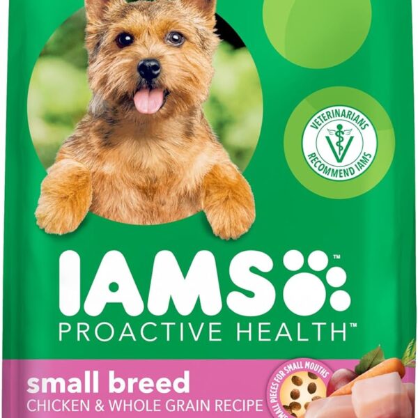 IAMS Proactive Health Small Breed Adult Dry Dog Food Chicken & Whole Grain Recipe, 5 lb. Bag