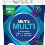 OLLY Men's Multivitamin Gummy, Immune Support, Vitamins A, C, D, E, B, Lycopene, Zinc, BlackBerry, 60 Day Supply - 120 Count