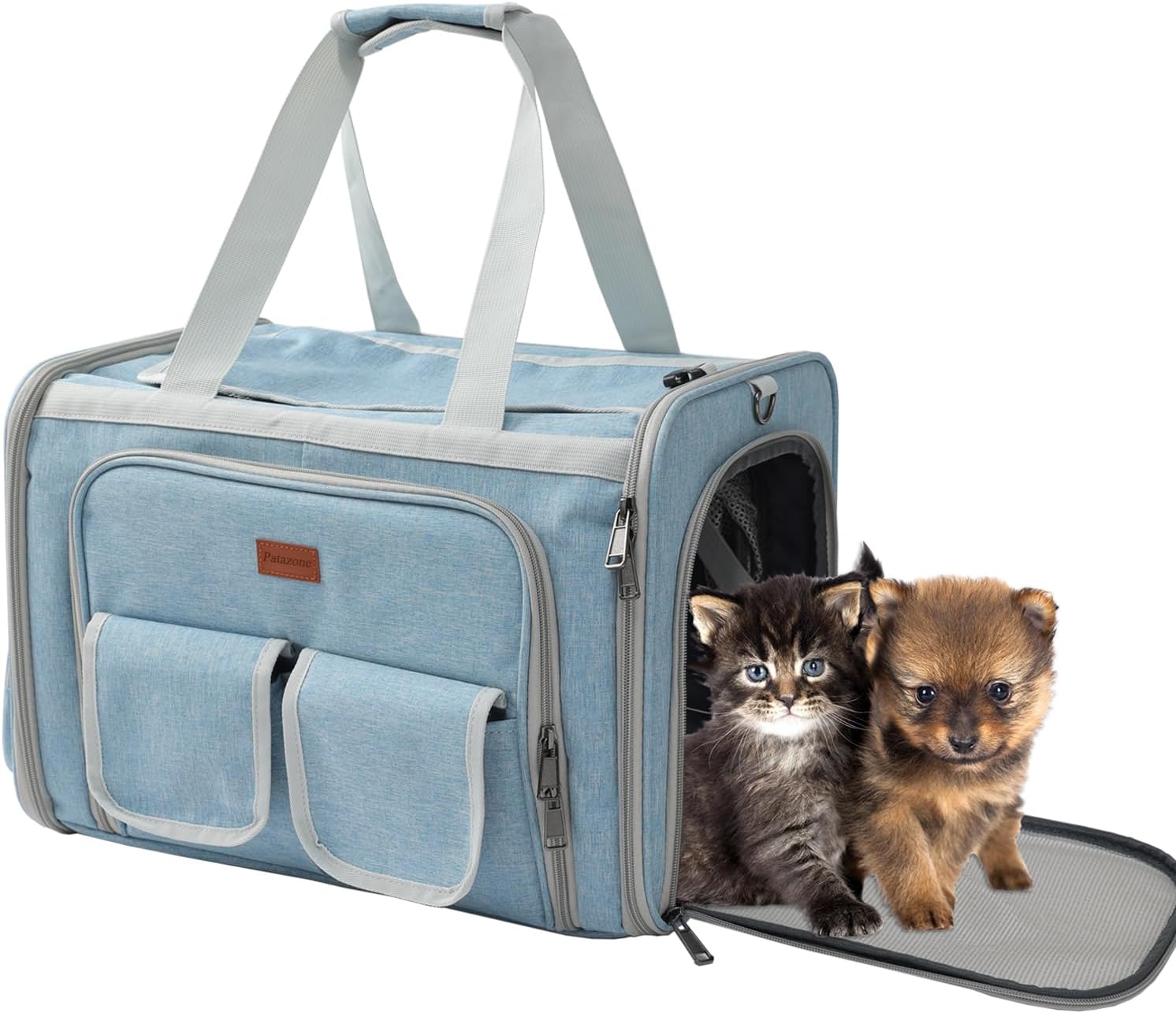 Cat Carriers Blue Soft Dog Carrier Airline Approved Puppy Expandable Bag,Softsides,Expanded,Rabbit Bunny Pets Travel Bag Small Animals Outdoor Carry Kennel Cat Carriers Blue Soft Dog Carrier Airline Approved Puppy Expandable Bag,Softsides,Expanded,Rabbit Bunny Pets Travel Bag Small Animals Outdoor Carry Kennel
