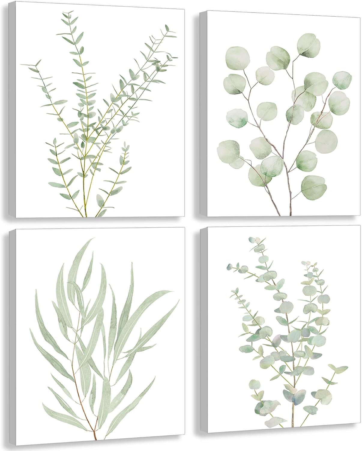 Erctoo Botanical Plant Canvas Wall Art, Framed Boho Wall Decor for Bathroom, Minimalist Aesthetic Bedroom Wall Art, Sage Green Eucalyptus Leaf Prints for Office, Set of 4PCS, 8X10 Erctoo Botanical Plant Canvas Wall Art, Framed Boho Wall Decor for Bathroom, Minimalist Aesthetic Bedroom Wall Art, Sage Green Eucalyptus Leaf Prints for Office, Set of 4PCS, 8X10