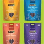 Get Naked Dental Sticks Grain-Free Chicken Flavor Dog Treats Variety Pack, Digestive Health + Skin & Coat + Joint Health + Super Antioxidant, Total 4 Bags, 24.8-oz, 64 Sticks