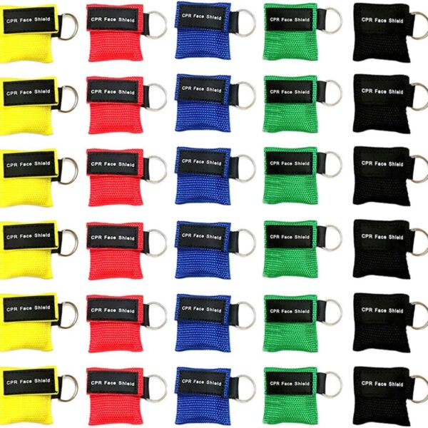 CPR Mask, Disposable CPR Shield Mask Emergency Mask with One-Way Valve Breathing Barrier for First Aid