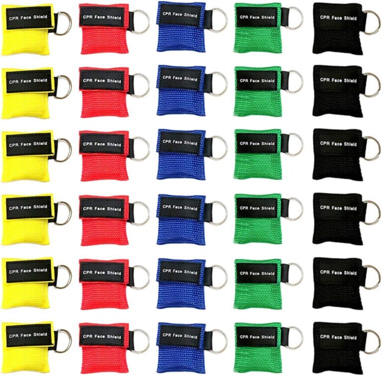 CPR Mask, Disposable CPR Shield Mask Emergency Mask with One-Way Valve Breathing Barrier for First Aid