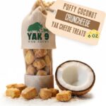 Yak9 CrunCheese Crunchy Dog Treats with Yak Cheese & Coconut | High Protein, Low Fat, Puffy, Crunchy Snacks | Non, GMO, Natural Healthy Dog Treats | for All Breeds & Sizes | 6 Oz