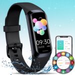 Fitness Tracker,Smart Watch with Blood Pressure Heart Rate Body Temperature & Sleep Monitor IP67 Waterproof Step Calorie Counter Pedometer Health Fitness Activity Watch for Android iOS Phone Men Women