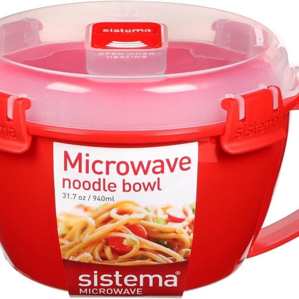 Sistema 1109ZS Microwave Collection Noodle Bowl 1 Count (Pack of 1) Red