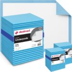 Dealmed Economy Absorbency Medical Underpads (100 Pads) Disposable 2-Ply Tissue Fill, 24" x 17", Blue, Perfect for Pet Pads, Furniture Protection, Liquid Accident and More, 100 Ct. (1 Pack)