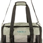 Deluxe Quilted Airline Approved Pet Dog & Cat Carrier for Airplane Travel - by Katziela (Large, Gray)