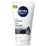 NIVEA MEN Sensitive Face Wash with Vitamin E and Chamomile Extract, No Drying Alcohol, Gentle Face Wash for Men with Sensitive Skin, 5 Fl Oz Tube