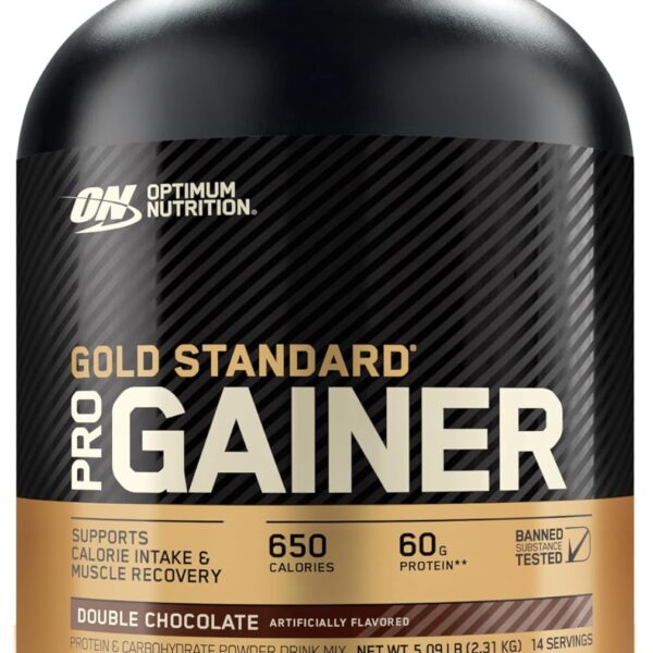 Optimum Nutrition GS Pro Gainer Weight Gainer Protein Powder, Double Chocolate, 5.09 Pounds (Packaging May Vary)