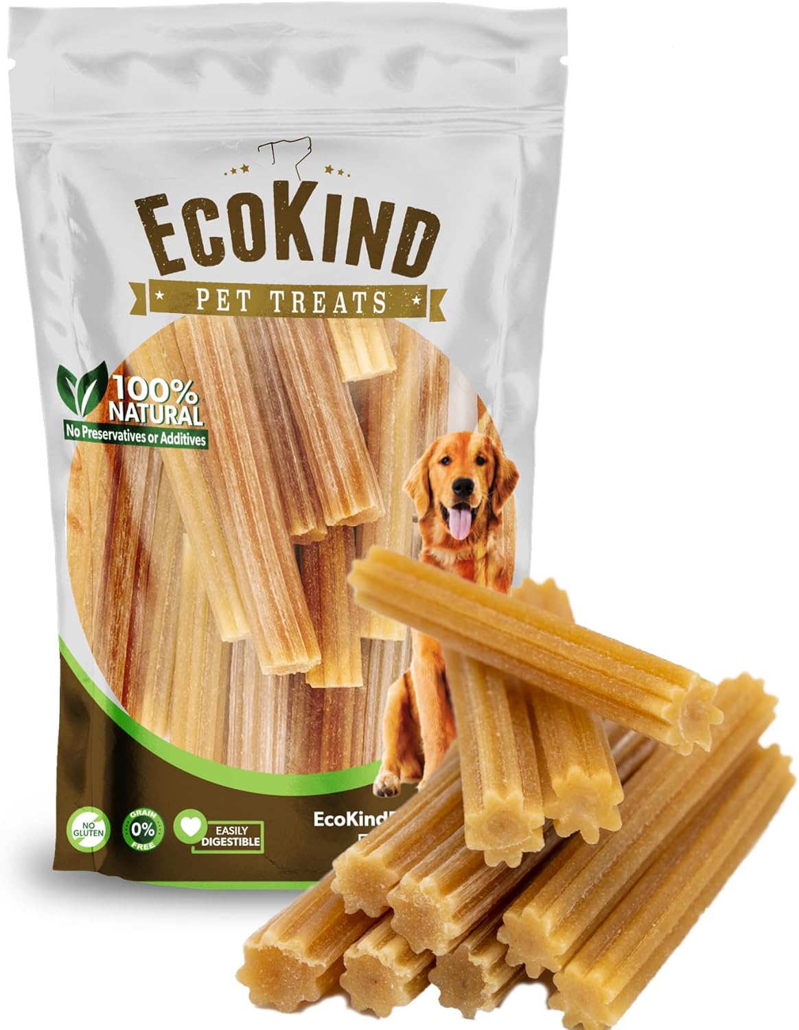 EcoKind Pet Treats Premium Gold Chicken Flavored Churro Chews | All Natural Himalayan Yak Cheese Dog Chew for Small to Large Dogs | Keeps Dogs Busy & Enjoying Indoors & Outdoor Use (10 Sticks) EcoKind Pet Treats Premium Gold Chicken Flavored Churro Chews | All Natural Himalayan Yak Cheese Dog Chew for Small to Large Dogs | Keeps Dogs Busy & Enjoying Indoors & Outdoor Use (10 Sticks)