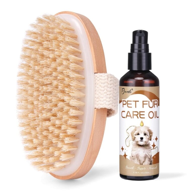 Soft Pet Palm Brush for Dog & Cat, Dog Palm Shampoo Brush for Grooming & Cleaning, Handle Brushes for Short & Long Haired Cat, Natural Pet Fur Care Oil for Reducing Shedding, Shining Coat