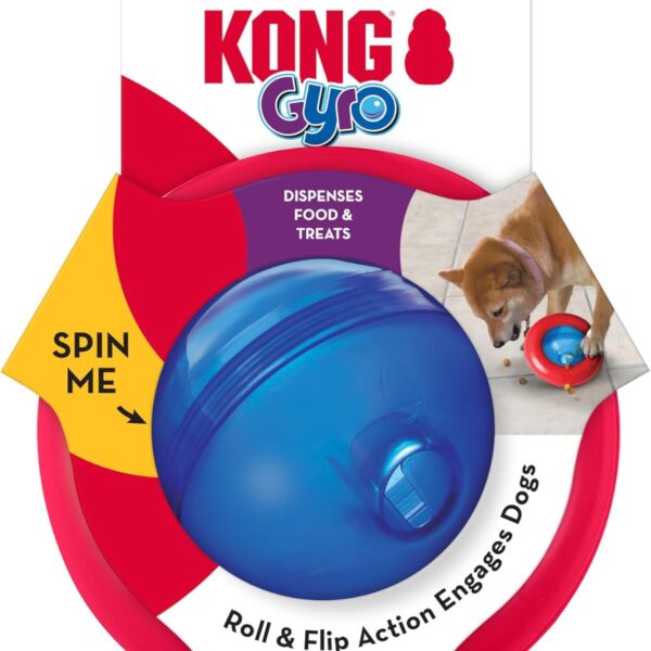 KONG Gyro - Interactive Dog Toy for Treat Dispensing - Dog Slow Feeder for Healthy Eating - for Small Dogs