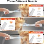 Pet Hair Dryer, Dog Hair Blower for Grooming with Adjustable Airflow & Temperature Control, Smart Pet Dryer with LED Screen, 3 Nozzles, Dog Blow Dryer with High Velocity Negative Ion Motor
