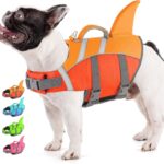 Doglay Shark Dog Life Jacket - Reflective Dog Life Vest for Swimming and Boating with Rescue Handle, Adjustable High Buoyancy Floating Vest for Small Medium Large Dogs