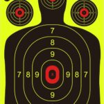 12x18 inch Silhouette Splatter Targets - Bright Fluorescent Yellow Easily seen on Impact When Hitting Target for BB Guns, airguns, Rifles, Indoor and Outdoor ranges (10/25/50/100 Pack)