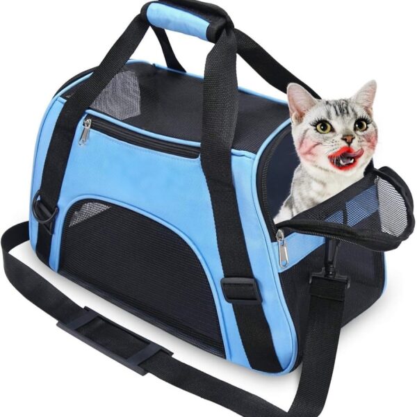YLONG Cat Carrier Airline Approved Pet Carrier,Soft-Sided Pet Travel Carrier for Cats Dogs Puppy Comfort Portable Foldable Pet Bag,Airline Approved