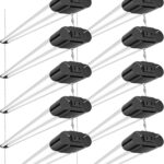 BBOUNDER 10 Pack Linkable LED Utility Shop Light, 4400 LM, 6500K Cool Daylight, 4 FT Integrated Fixture for Garage, 40W Equivalent 250W, Surface + Suspension Mount, Black