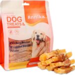 Annika Dog Treats  Grain-Free Chicken Wrapped Sweet Potato Chews, High Protein, Human-Grade Natural Jerky for Small, Medium & Large Dogs, 11.6 oz