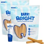 Barkbox Bright Original Dog Dental Kit, 30 Teeth Cleaning Chew Sticks & Toothpaste, Large Breeds