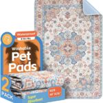 Washable Pee Pads for Dogs 2 Pack Reusable Puppy Training Pads 40"x26" Super Absorbent Waterproof Dog Training Pads, Non-Slip Potty Pads, Whelping Pads Litter Mat