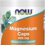 NOW Foods Supplements, Magnesium 400 mg, Enzyme Function*, Nervous System Support*, 180 Veg Capsules