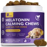 Melatonin for Dogs, Dog Melatonin Calming Chews for Small and Large Dogs - Natural Sleep Aid for Anxiety Stress Relief - Puppy Sleeping Pills - Thunder, Separation, Barking, 3mg, 120ct