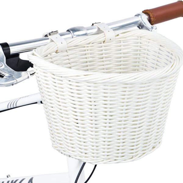 MEGHNA Woven Bike Basket Elegant Semicircle Large Basket for Unisex Adult Bike Handlebar Bike Basket for Women Men Teen, for Cycling Cruiser Bike Mountain Bike Folding Bike E-Bike, Home Decoration