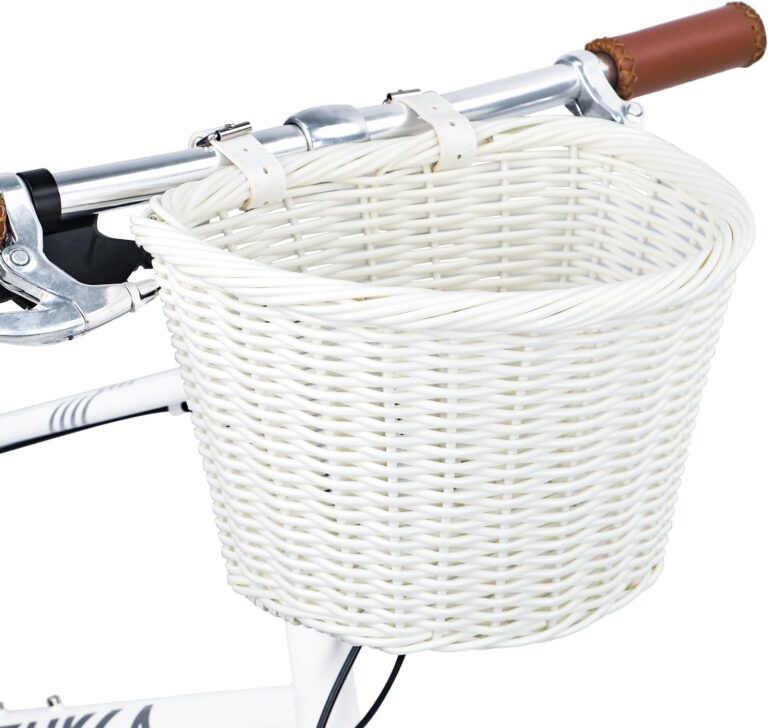 MEGHNA Woven Bike Basket Elegant Semicircle Large Basket for Unisex Adult Bike Handlebar Bike Basket for Women Men Teen, for Cycling Cruiser Bike Mountain Bike Folding Bike E-Bike, Home Decoration