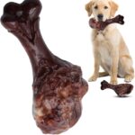 Magicorange Dog Chew Toys for Aggressive Chewers, Indestructible Dog Toy for Medium/Large Breed, Tough Nylon Teething Bone Toy to Keep Them Busy,Bacon and Real Beef Flavor (Bacon Flavor, 1 Pack)