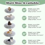 JOLLYVOGUE Dog Bed, Calming Anti-Anxiety Large Dog Bed, Fluffy Donut Cushion for Medium and Large Pets (27"/30"/36")