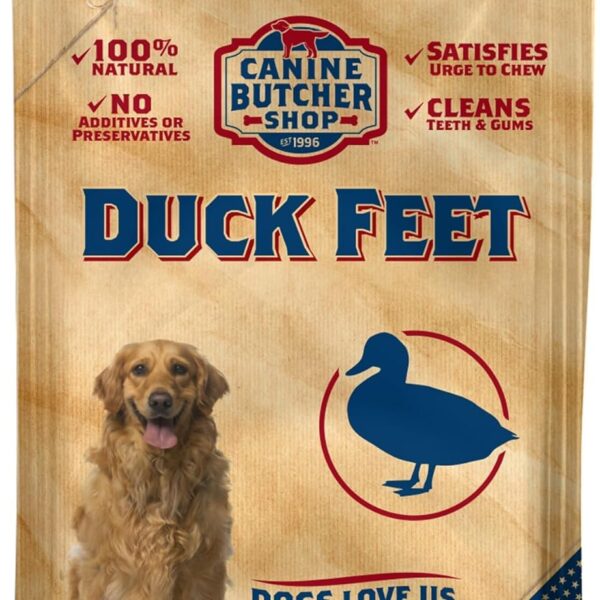 Duck Feet for Dogs (Pack of 30), Raised & Made in USA Dehydrated Duck Feet, All-Natural Dog Chews, Treats, Snacks