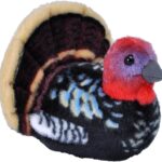 Wild Republic Audubon Birds Turkey Plush with Authentic Bird Sound, Stuffed Animal, Toys for Kids & Birders 5" , Wild Turkey