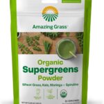 Amazing Grass Super Greens Booster: Greens Powder Smoothie Mix with Spirulina, Moringa, Wheat Grass & Kale Smoothie Booster, Chlorophyll Providing Greens, 30 Servings