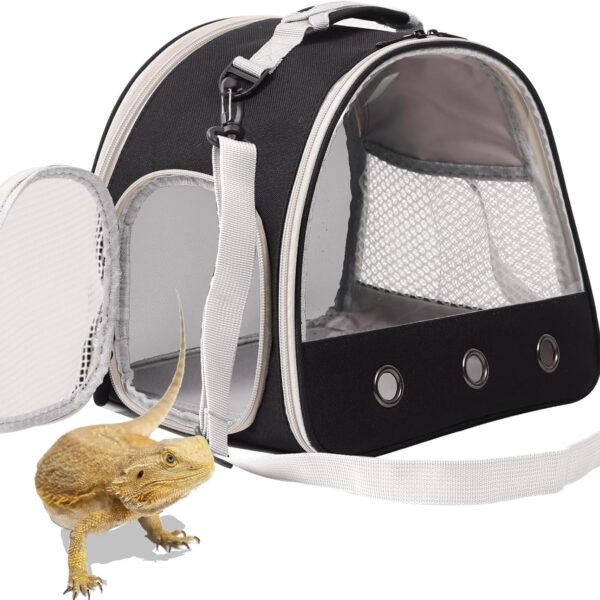 Bearded Dragon Travel Carrier,Lizards Carrier, Small Animal Travel Carrier for Sugar Glider Hedgehog Rat Parrot Bird Guinea Pig, Portable Guinea Pig Travel Bag for 2