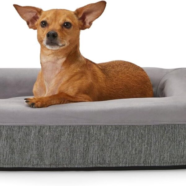 Casper Dog Bed, Plush Memory Foam, Medium, Gray, 25.0"L x 33.0"W x 6.0"Th