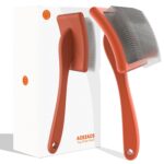 ACE2ACE Dog Slicker Brush, Doodle & Poodle Grooming Brush with Stainless-steel Comb, Large Dog Brush for Goldendoodles, Labradoodles, Golden Retriever and Poodles to Remove Tangles, Undercoat & Mats