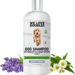 Dog Shampoo, Conditioner & Detangler - Best Shampoo for Goldendoodles, Poodles & Doodles - for Matted Pet Hair - Sensitive Skin Shampoo for Puppies - Made in The USA, 16OZ (Lavender)