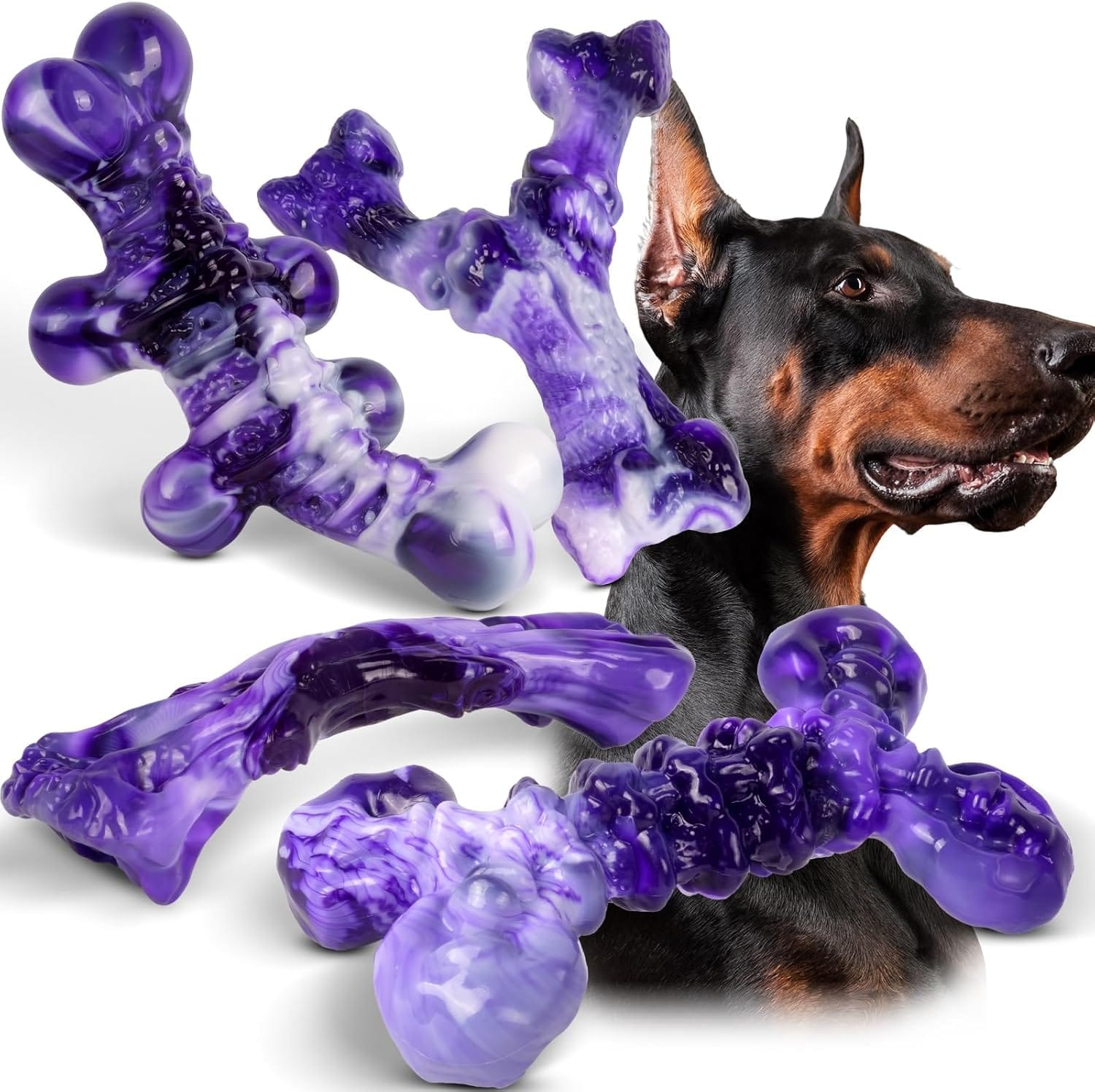 4-Pack Indestructible Chew Toys for Extra-Large Dogs - Aggressive Chewers, Durable Nylon Bone, Heavy Duty Long-Lasting Dog Toys for Large Breed & Strong Chewers 4-Pack Indestructible Chew Toys for Extra-Large Dogs - Aggressive Chewers, Durable Nylon Bone, Heavy Duty Long-Lasting Dog Toys for Large Breed & Strong Chewers