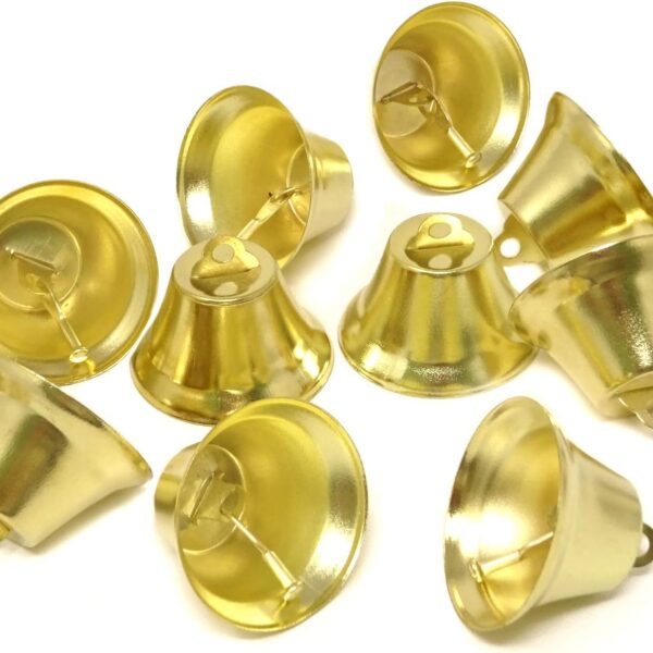 Honbay 20PCS 38mm/1.5inch Gold Jingle Bells Bridal Bells Decoration Bells Christmas Bells for Dog Potty Training, Housebreaking, Making Wind Chimes,Christmas Wreath and etc